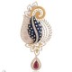 Beautifully Crafted Diamond Pendant Set with Matching Earrings in 18k gold with Certified Diamonds - PD1428P